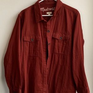 Madewell Burnt Orange Cotton Flannel